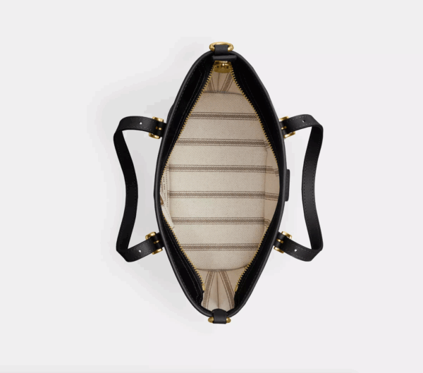 [In [In Transit] - Coach Taxi Tote Bag 21 In Signature Canvas (Black) Boutique Collection - Image 4