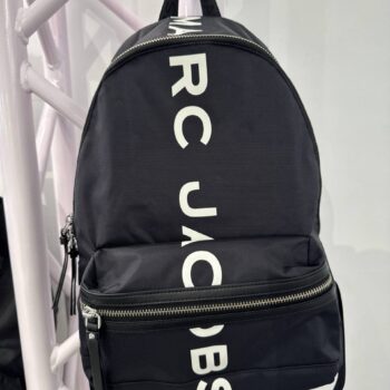 Marc Jacobs Suspiria Logo Print Nylon Backpack (Black)