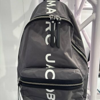 Marc Jacobs Suspiria Logo Print Nylon Backpack (Dark Grey)