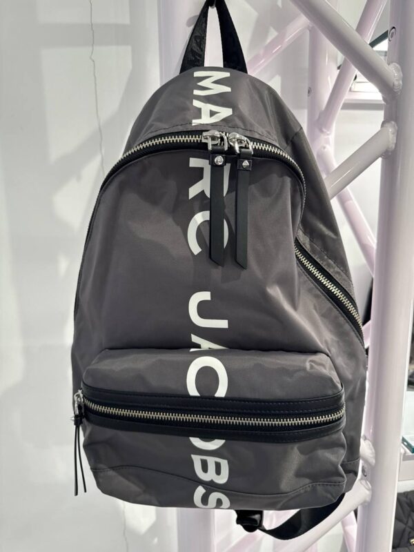 [In Transit]-Marc Jacobs Suspiria Logo Print Nylon Backpack (Dark Grey)