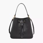 Fossil Tessa Bucket Crossbody (Black)