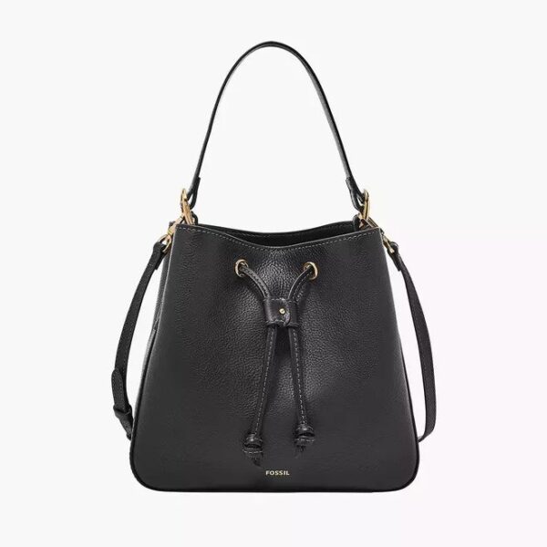 [In Transit]-Fossil Tessa Bucket Crossbody(Black)
