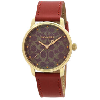 Coach Grand Women's Watch Red Calfskin Strap (Red)