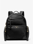 Michael Kors Prescott Large Nylon Gabardine Backpack (Black) Boutique Collection