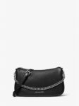 Michael Kors Carmela Medium Pebbled Leather Crossbody Bag (Black)