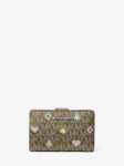 Michael Kors Jet Set Medium Printed Signature Logo Wallet (Olive)