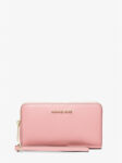 Michael Kors Large Pebbled Leather Smartphone Wristlet (Powder Blush)