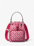 Michael Kors Khai Small Signature Logo Bucket Bag (Dark Raspberry)