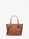 Michael Kors Jet Set Travel Extra-Small Logo Top-Zip Tote Bag (Luggage)