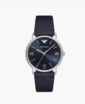Emporio Armani Three-Hand Blue Leather Men Watch (AR11012)