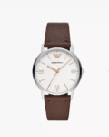 Emporio Armani Men's Three-Hand Brown Leather Watch (AR11173)
