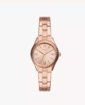 Fossil Rye Three-Hand Date Rose Gold-Tone Women Watch (BQW3639)