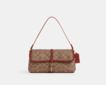 Coach Signature Hamptons Coated Canvas Bag (Tan Rust)- Boutique Collection