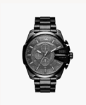 Diesel Men's Mega Chief Chronograph Black Stainless Steel Watch (DZ4355)