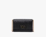 Kate Spade Morgan Bow Embellished Flap Chain (Black) - Boutique Collection
