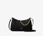 Kate Spade Spade Flower Embroidered Medium Convertible Crossbody (Black)