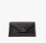 Kate Spade Morgan Bow Embellished Envelope Flap Crossbody (Black)
