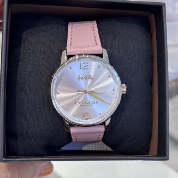 Coach Grand 36mm Leather Strap Women Watch (Rose)