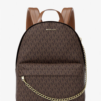 Michael Kors Slater Medium Signature Logo Backpack (Brown)
