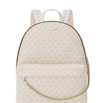 Michael Kors Slater Medium Signature Logo Backpack (Cream Multi)