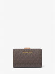 Michael Kors Medium Signature Logo Wallet (Brown)