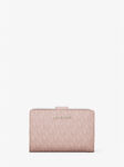 Michael Kors Medium Signature Logo Wallet (Powder Blush)
