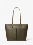 Michael Kors Jet Set Medium Pocket Tote Bag (Olive)
