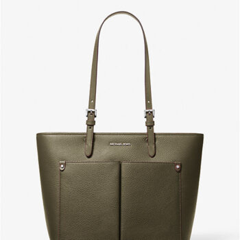 Michael Kors Jet Set Medium Pocket Tote Bag (Olive)