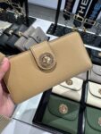 Marc Jacobs Turnlock Leather Wallet (Camel)