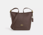 Coach Jude Duffle Bag in Refined pebble leather (Dark Stone)