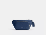 Coach Belt Bag With Signature Canvas Interior Detail (Deep Blue) - Boutique Collection