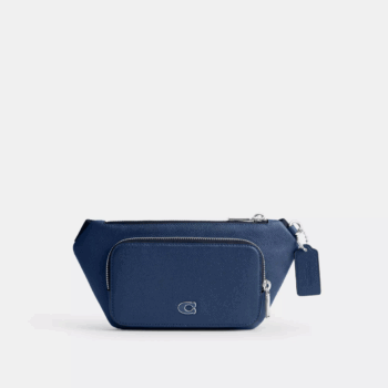 Coach Belt Bag With Signature Canvas Interior Detail (Deep Blue) - Boutique Collection