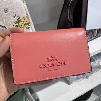 Coach Micro Wallet (Bright Coral)