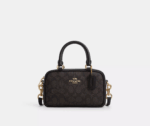 Coach Satchel Crossbody Bag In Signature Canvas (Walnut Black)