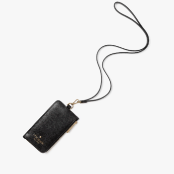 Kate Spade Madison Card Case Lanyard (Black)