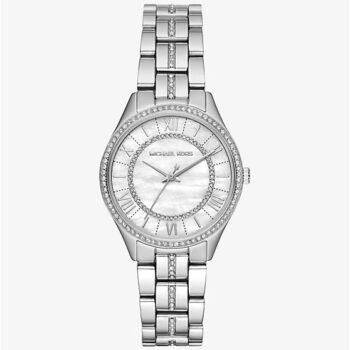 Michael Kors Mini Lauryn Pavé Silver-Tone Women Watch (MK3900)