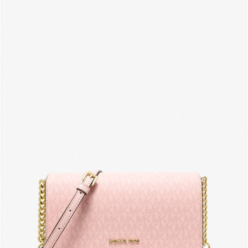 Michael Kors Jet Set Medium Signature Logo Crossbody Bag (Powder Blush)