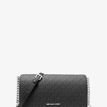 Michael Kors Jet Set Medium Signature Logo Crossbody Bag (Black)