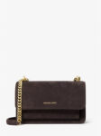 Michael Kors Claire Large Suede Shoulder Bag (Chocolate)