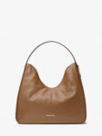 Michael Kors Nayla Medium Pebbled Leather Hobo Shoulder Bag (Driftwood)