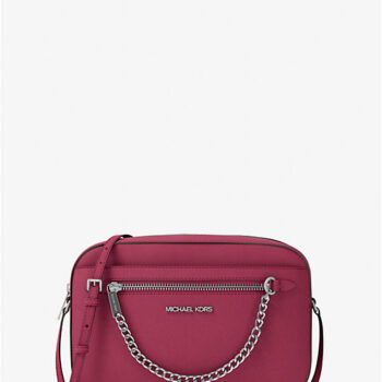 [In Transit] - Michael Kors Jet Set Large Saffiano Leather Crossbody Bag (Raspberry)