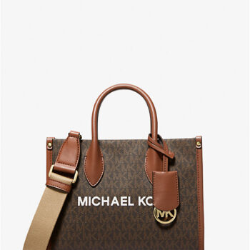 Michael Kors Mirella Small Signature Logo Crossbody Bag (Brown)