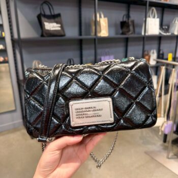 Marc Jacobs Jumbled Logo Quilted Leather Bag (Black)