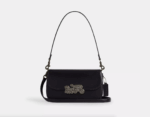 Coach Harper Shoulder Bag In Shiny refined calf leather (Black)