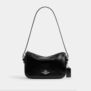 Coach Kailey Shoulder Bag In Crinkle Patent Leather (Black)
