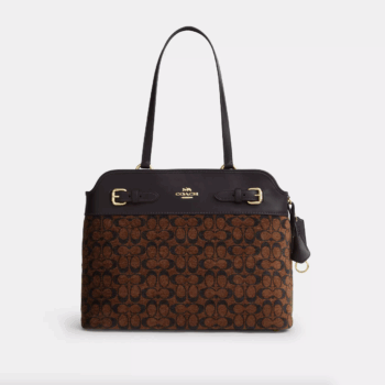 Coach Easton Tote Bag In Signature Chenille (Truffle)