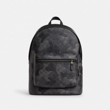 Coach West Backpack In Signature Camo Print (Grey Multi)