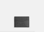 Coach Card Case With Coach Graphic (Charcoal)
