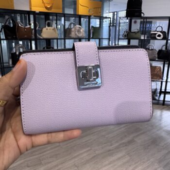 Kate Spade Phoebe Medium Wallet in Refined Grain Leather (Lilac)