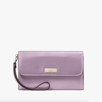 Kate Spade Kenzie Boxed Medium Flap Wristlet (Quartz Pink)